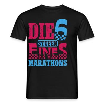 Läufer DIE 6 STUFEN EINES MARATHONS Laufen Lustig - Männer T-Shirt - Schwarz - Vorne - AI Model Male 178 light (178cm)