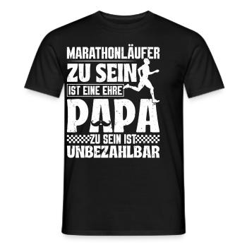 Papa MARATHON LÄUFER ZU SEIN EINE EHRE Lustiges - Männer T-Shirt - Schwarz - Vorne - AI Model Male 178 light (178cm)