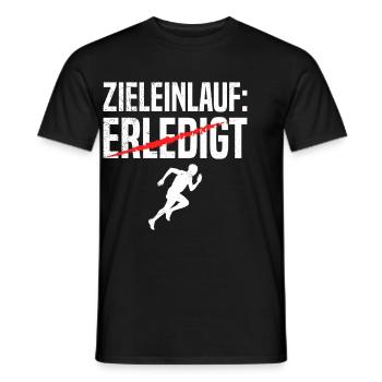 Läufer ZIELEINLAUF ERLEDIGT Laufen Lustiges - Männer T-Shirt - Schwarz - Vorne - AI Model Male 178 light (178cm)