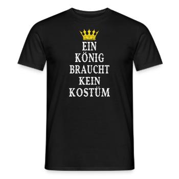 Königin König Karneval Fasching Kostüm Partnerlook - Männer T-Shirt - Schwarz - Vorne - AI Model Male 178 light (178cm)