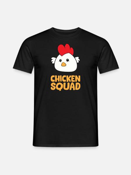 Huhn - Chicken Squad - Männer T-Shirt - Schwarz