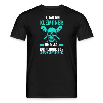 Klempner Beruf Installateur Geschenk - Männer T-Shirt - Schwarz - Vorne - AI Model Male 178 light (178cm)