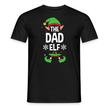 Elfe de cadeau de Noël de famille assorti de groupe - T-shirt homme - noir - Devant - AI Model Male 178 light (178cm)