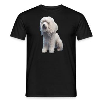 Chien de berger anglais ancien - Bobtail - T-shirt homme - noir - Devant - AI Model Male 178 light (178cm)