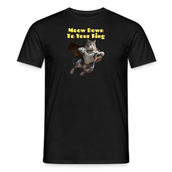 Miaulement vers ton roi - T-shirt homme - noir - Devant - AI Model Male 178 light (178cm)