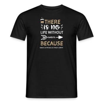 Il n’y a pas de vie sans eau B... - T-shirt homme - noir - Devant - AI Model Male 178 light (178cm)