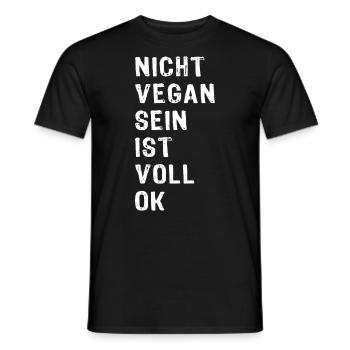 Nicht Vegan Sein Ist Voll OK - Fleischesser - Männer T-Shirt - Schwarz - Vorne - AI Model Male 178 light (178cm)