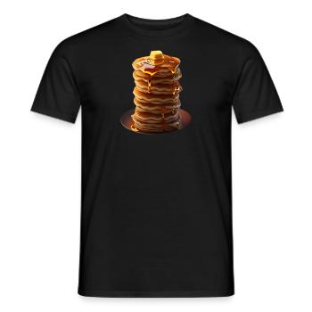 Pancakes - Men's T-Shirt - black - Front - AI Model Male 178 light (178cm)