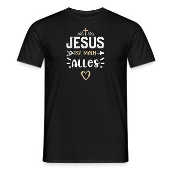 Jésus est mon Tout - Jésus - T-shirt homme - noir - Devant - AI Model Male 178 light (178cm)