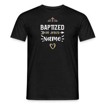 Baptisés au nom de Jésus - Jésus - T-shirt homme - noir - Devant - AI Model Male 178 light (178cm)