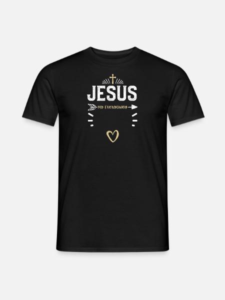 Jesus My Everything - Jesus - Mænd T-shirt - sort