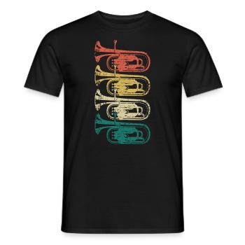 Euphonium Corn Orchestra Musiciens Instrument à vent - T-shirt homme - noir - Devant - AI Model Male 178 light (178cm)