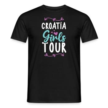 Tournée des filles en Croatie - T-shirt homme - noir - Devant - AI Model Male 178 light (178cm)