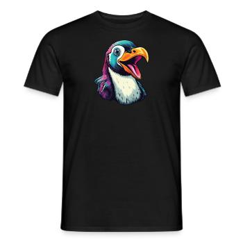 Pingouin parlant cool - T-shirt homme - noir - Devant - AI Model Male 178 light (178cm)