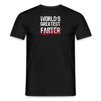 World's greatest farter i mean father - Men's T-Shirt - black - Front - AI Model Male 178 light (178cm)