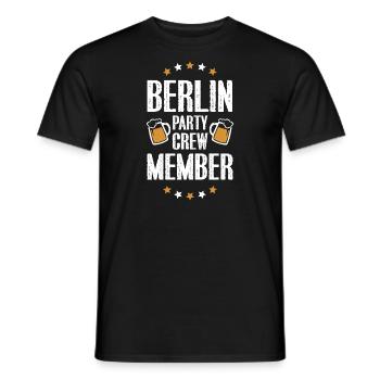 Berlin Party Crew - Männer T-Shirt - Schwarz - Vorne - AI Model Male 178 light (178cm)