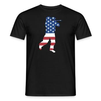 Sport Us Flag Paintball - T-shirt homme - noir - Devant - AI Model Male 178 light (178cm)