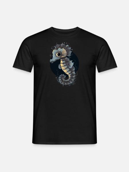 Seepferdchen Korallen Meer Ozean Meeresleben Tiere - Männer T-Shirt - Schwarz