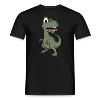 Cute Cartoon Dinosaur - Men's T-Shirt - black - Front - AI Model Male 178 light (178cm)