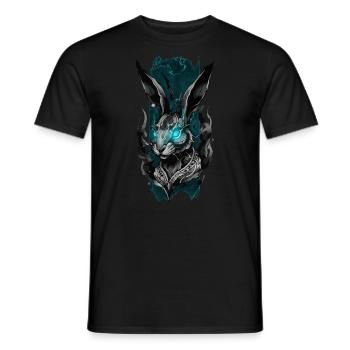 Leuchtender Lapin: Leuchtender Hase Strahlkraft - Männer T-Shirt - Schwarz - Vorne - AI Model Male 178 light (178cm)