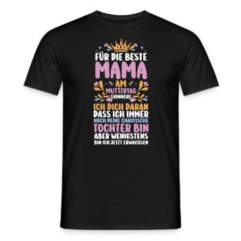 Maman Fête des mères Maman - T-shirt homme - noir - Devant - AI Model Male 178 light (178cm)