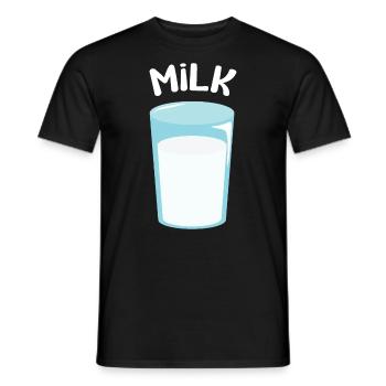 Verre de lait - T-shirt homme - noir - Devant - AI Model Male 178 light (178cm)