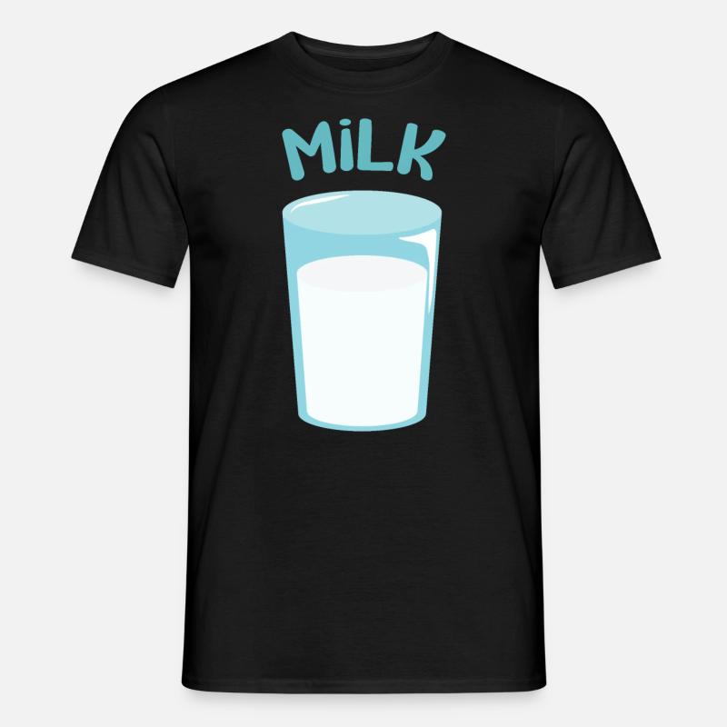 Glas Milch - Männer T-Shirt - Schwarz