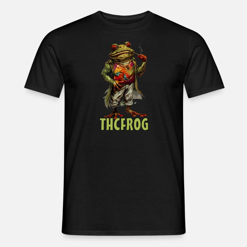 Fumare Cannabis THC Frog Frog - T-shirt uomo - nero