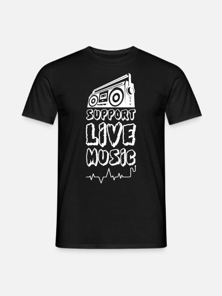 Support Live Music - Men's T-Shirt - black