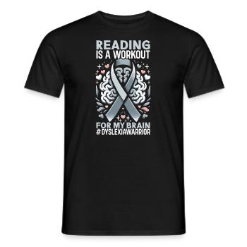 Dyslexia Awareness Month Dyslexia Fighter - Men's T-Shirt - black - Front - AI Model Male 178 light (178cm)