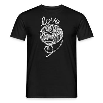 Yarn Lover Funny Wool Heart Funny Knitting crochet - T-shirt homme - noir - Devant - AI Model Male 178 light (178cm)