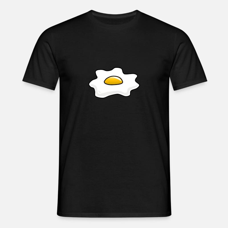 Fried egg egg fried egg - Men's T-Shirt - black