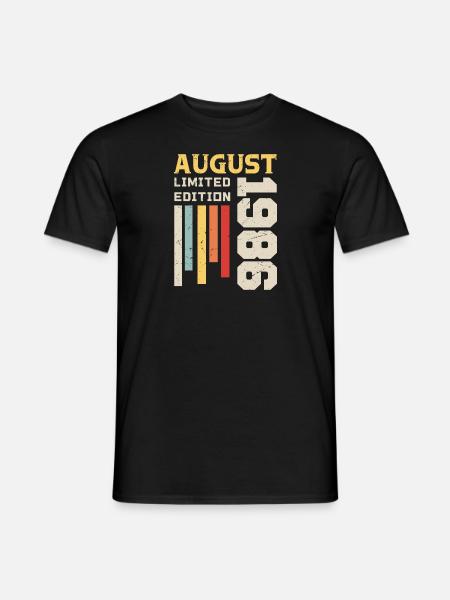 Août 1986 - Cadeau anniversaire Août 1986 Août - Mænd T-shirt - sort