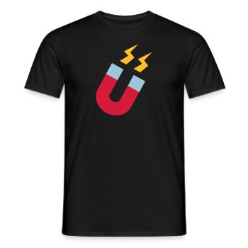 Magnet - Men's T-Shirt - black - Front - AI Model Male 178 light (178cm)