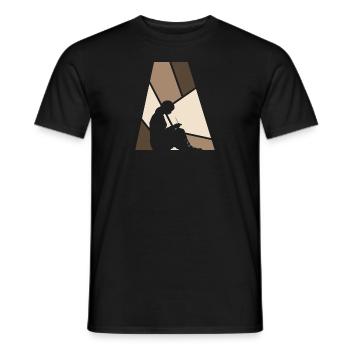 Crochet Crochet Needle - Men's T-Shirt - black - Front - AI Model Male 178 light (178cm)