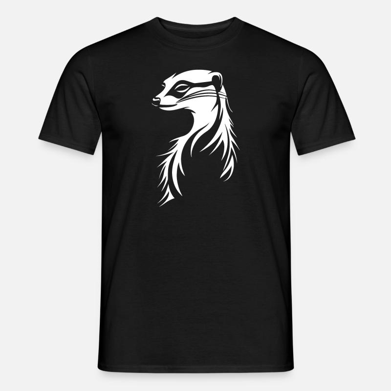 Erdmännchen - Männer T-Shirt - Schwarz