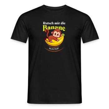 Rutsch mir die Banane runter - Männer T-Shirt - Schwarz - Vorne - AI Model Male 178 light (178cm)