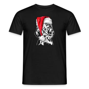 Père Noël gallois Springer Spaniel Wilsigns - T-shirt homme - noir - Devant - AI Model Male 178 light (178cm)
