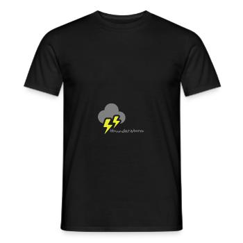 Weather, thunderstorm - Wetter, Donner Sturm - Männer T-Shirt - Schwarz - Vorne - AI Model Male 178 light (178cm)