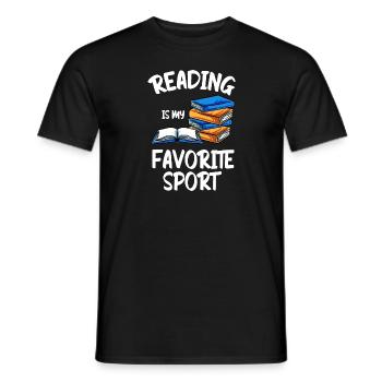 Bücher Lesen Buch Bücherwurm Buchnerd Roman - Männer T-Shirt - Schwarz - Vorne - AI Model Male 178 light (178cm)