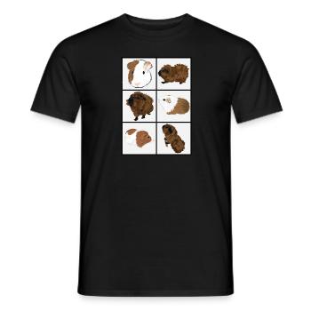 Nettes Design mit Meerschweinchen 1 - Männer T-Shirt - Schwarz - Vorne - AI Model Male 178 light (178cm)