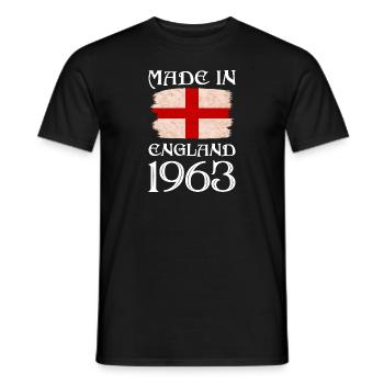 Made in England 1963 - St George's Day - English - Men's T-Shirt - black - Front - AI Model Male 178 light (178cm)