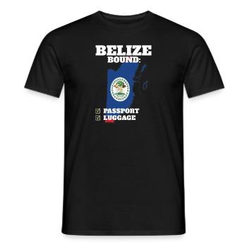 Belize Bound Country Travel Belizian Flag - Männer T-Shirt - Schwarz - Vorne - AI Model Male 178 light (178cm)