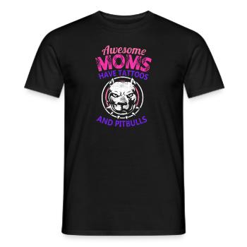Cute Mothers Day Awesome Mom Have Tattoos and - Men's T-Shirt - black - Front - AI Model Male 178 light (178cm)