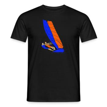 Windsurfen-Sommer-Wassersport - Männer T-Shirt - Schwarz - Vorne - AI Model Male 178 light (178cm)