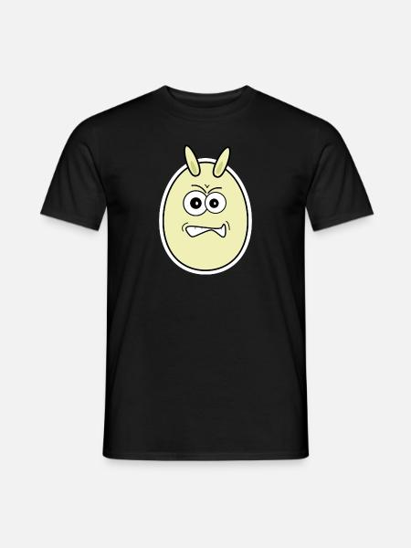 lustiges EI mit Ohren - Männer T-Shirt - Schwarz