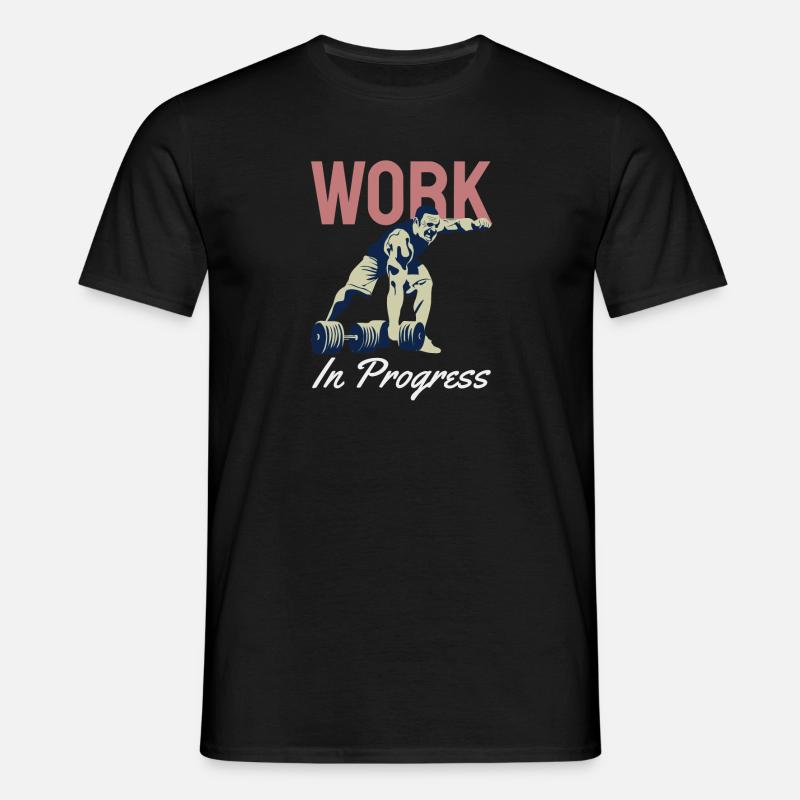 Work in Progress - Männer T-Shirt - Schwarz