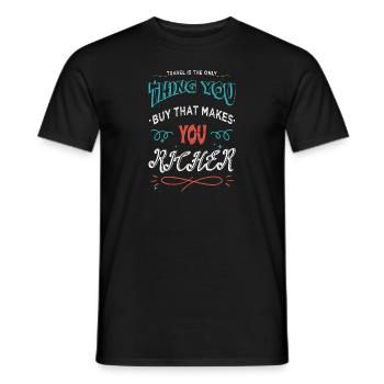 travel bug camping partner birthday present idea - Männer T-Shirt - Schwarz - Vorne - AI Model Male 178 light (178cm)