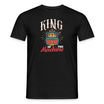 King of the Machine | Casino - Männer T-Shirt - Schwarz - Vorne - AI Model Male 178 light (178cm)