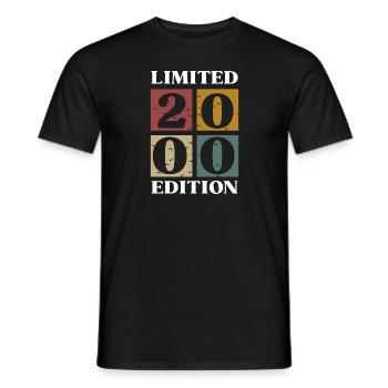 Vintage Geschenk 2000 Jubiläum Limitierte Auflage - Männer T-Shirt - Schwarz - Vorne - AI Model Male 178 light (178cm)